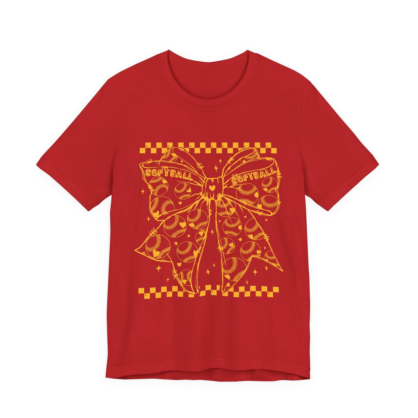 Red & Yellow Softball Tee