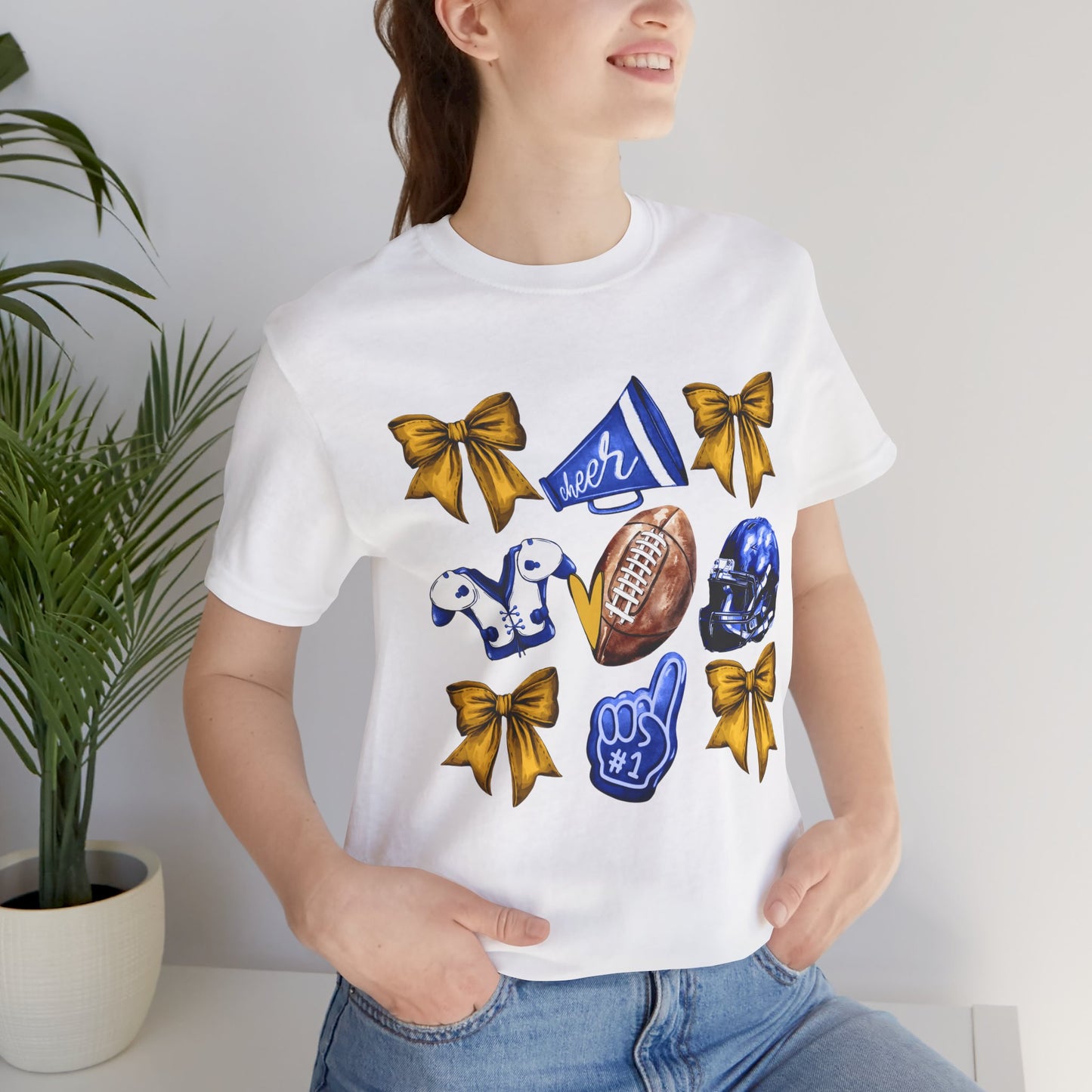 Cheer Squad Football T‑Shirt —Tigers