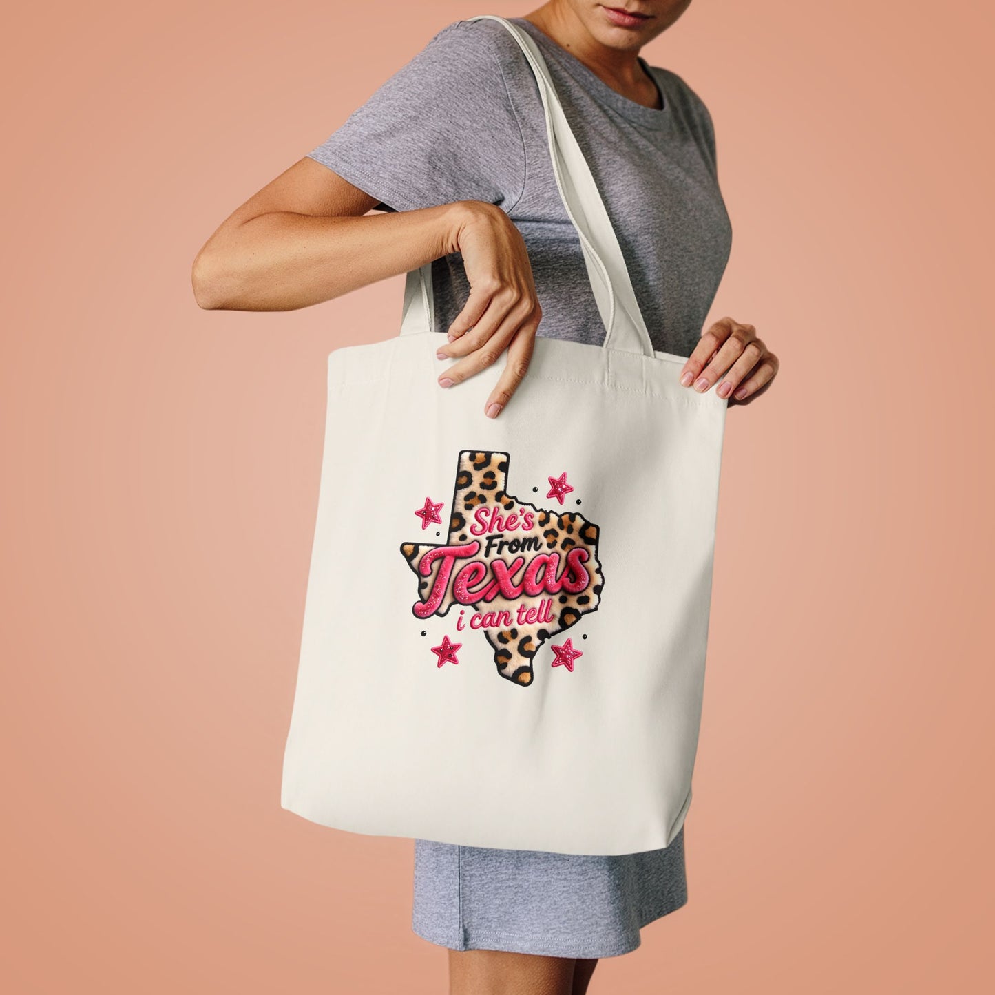 “She’s From Texas, I Can Tell” Cotton Tote Bag