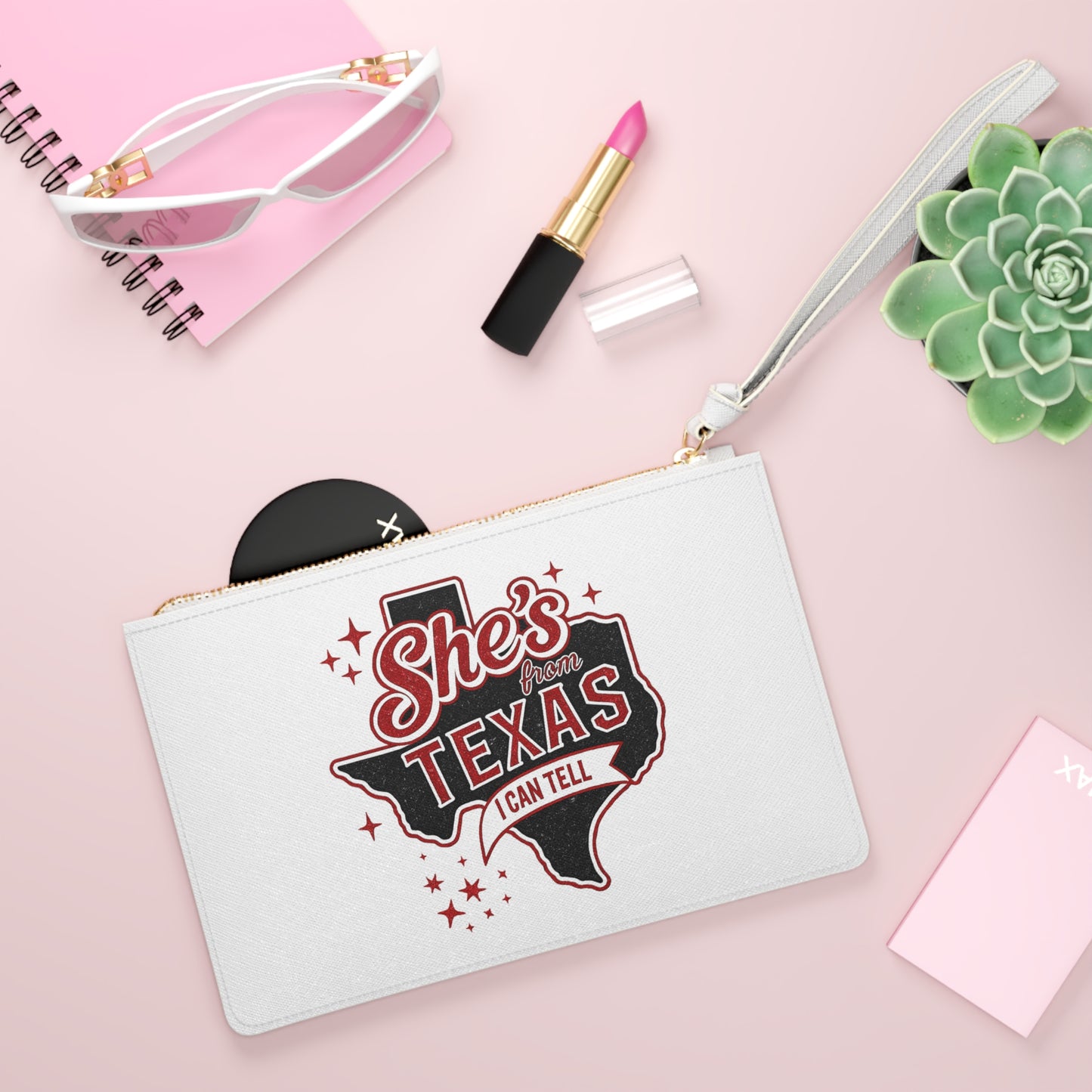 “She’s From Texas I Can Tell” Clutch Bag