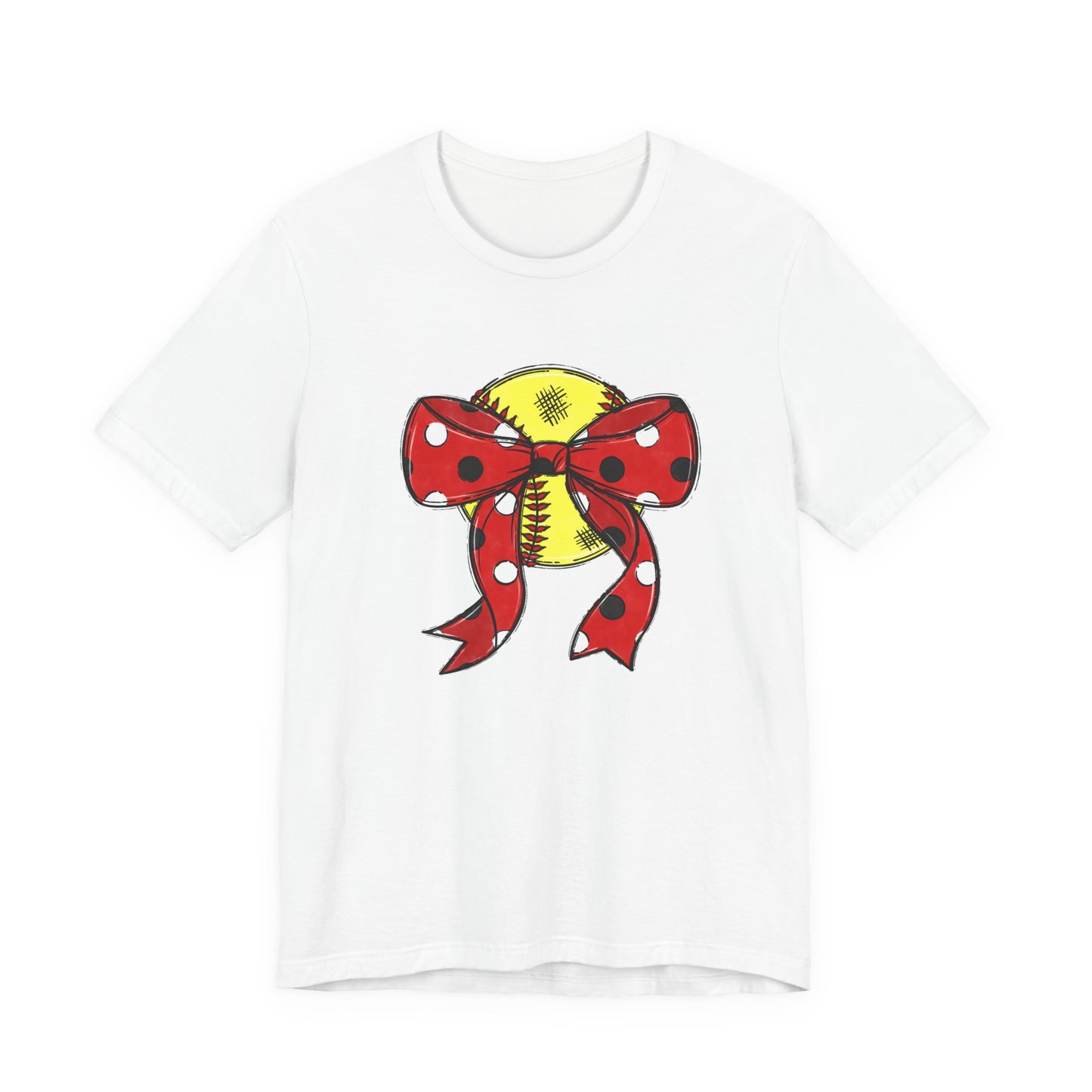 Red & Black Polka Dot Softball Tee