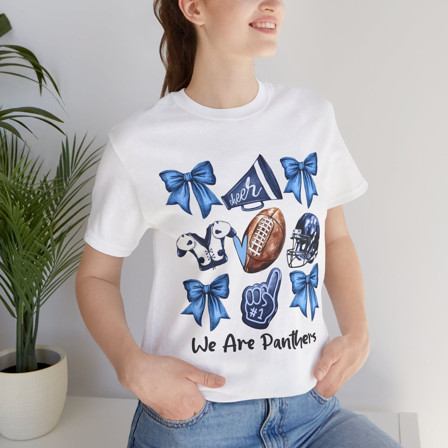 Cheer Squad Football Tee - Panthers