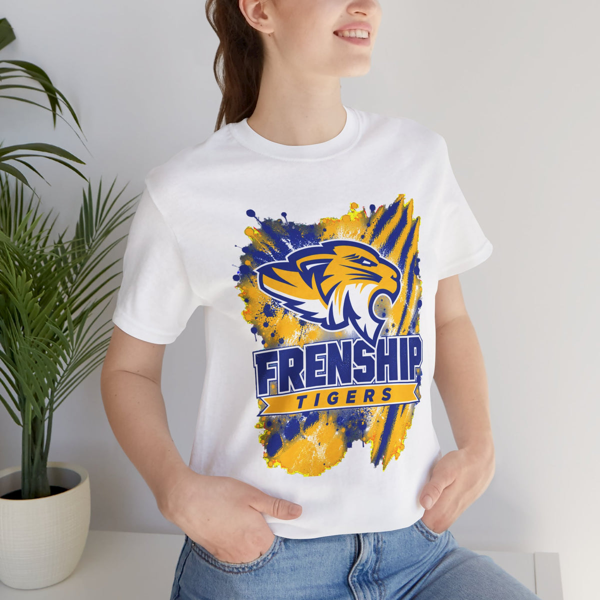 Frenship Tigers Yellow & Blue School Spirit Tee