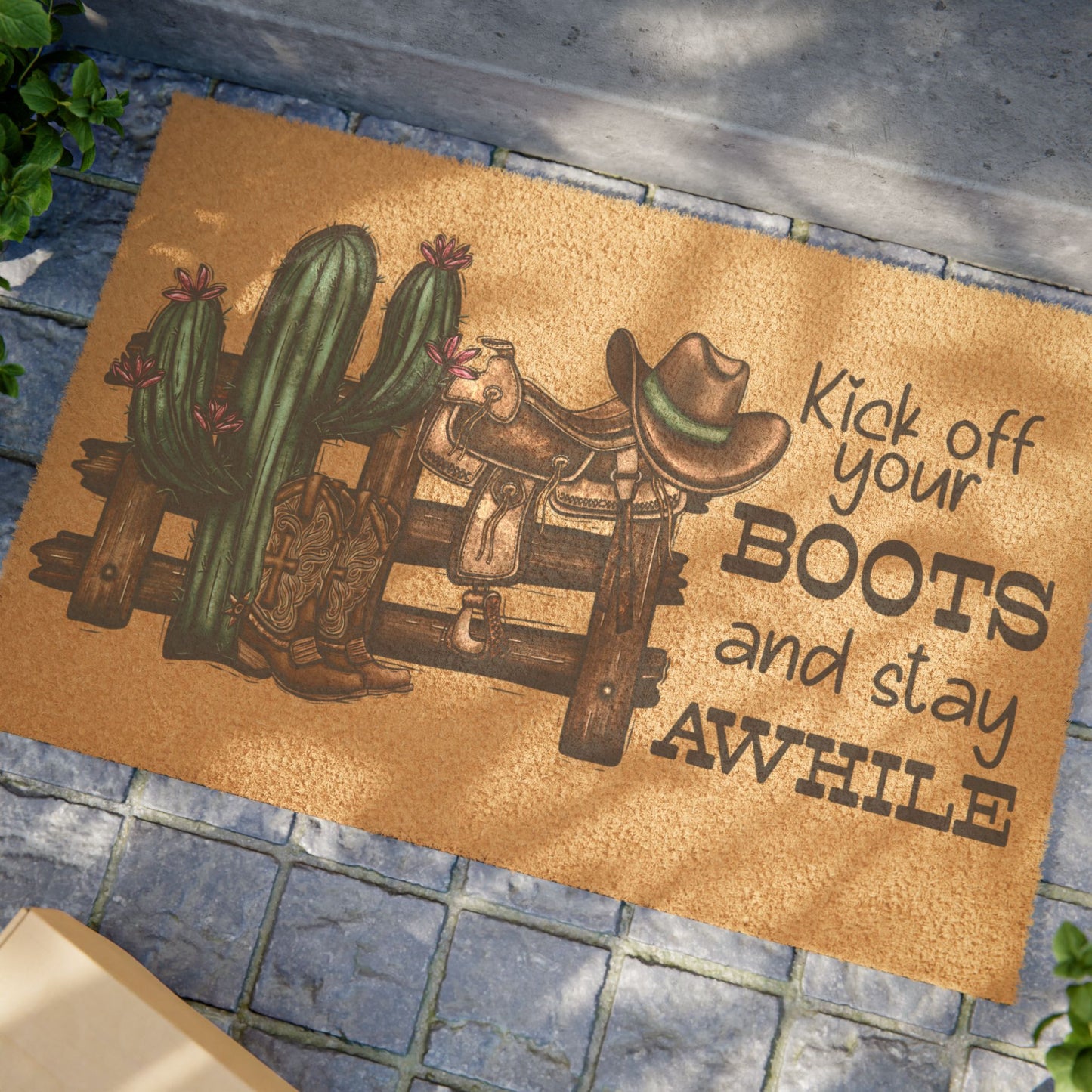 Western Boot Doormat