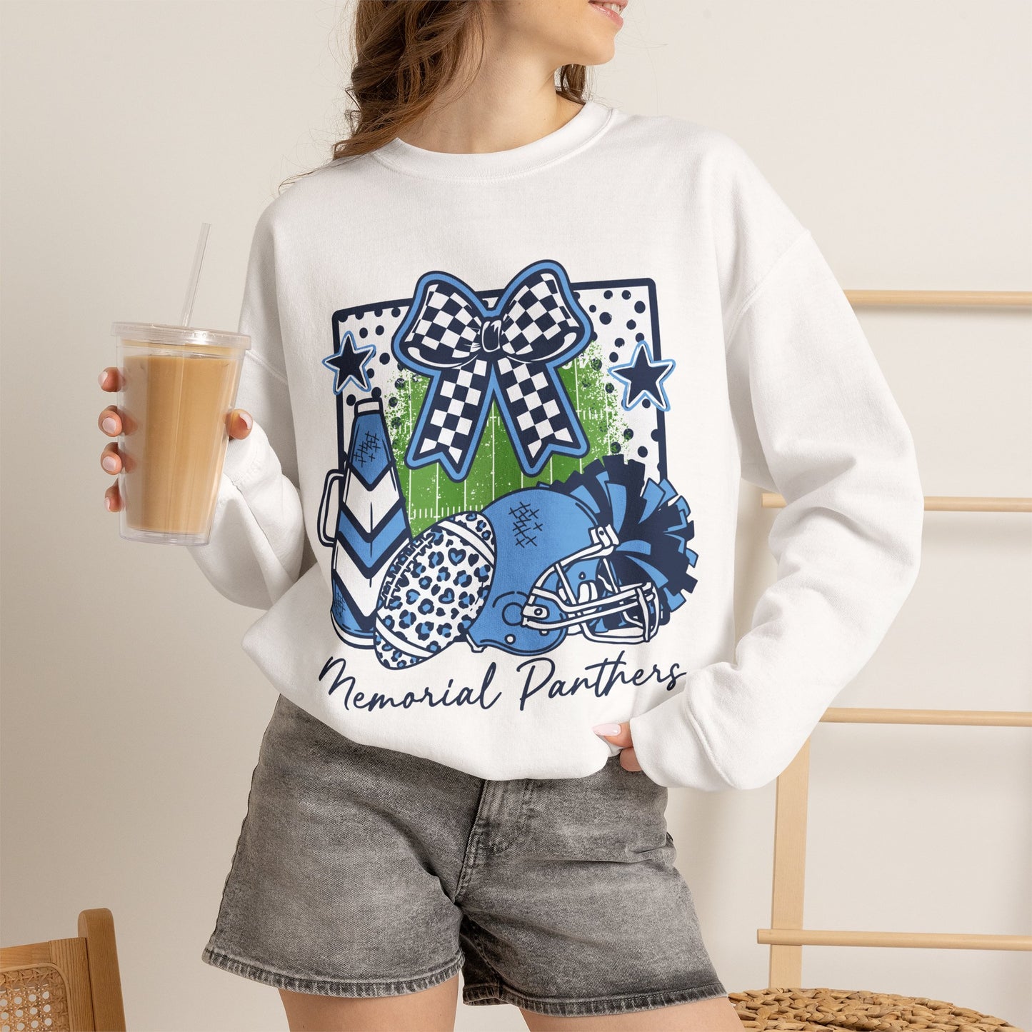 Memorial Panthers Cheer Football Sweatshirt