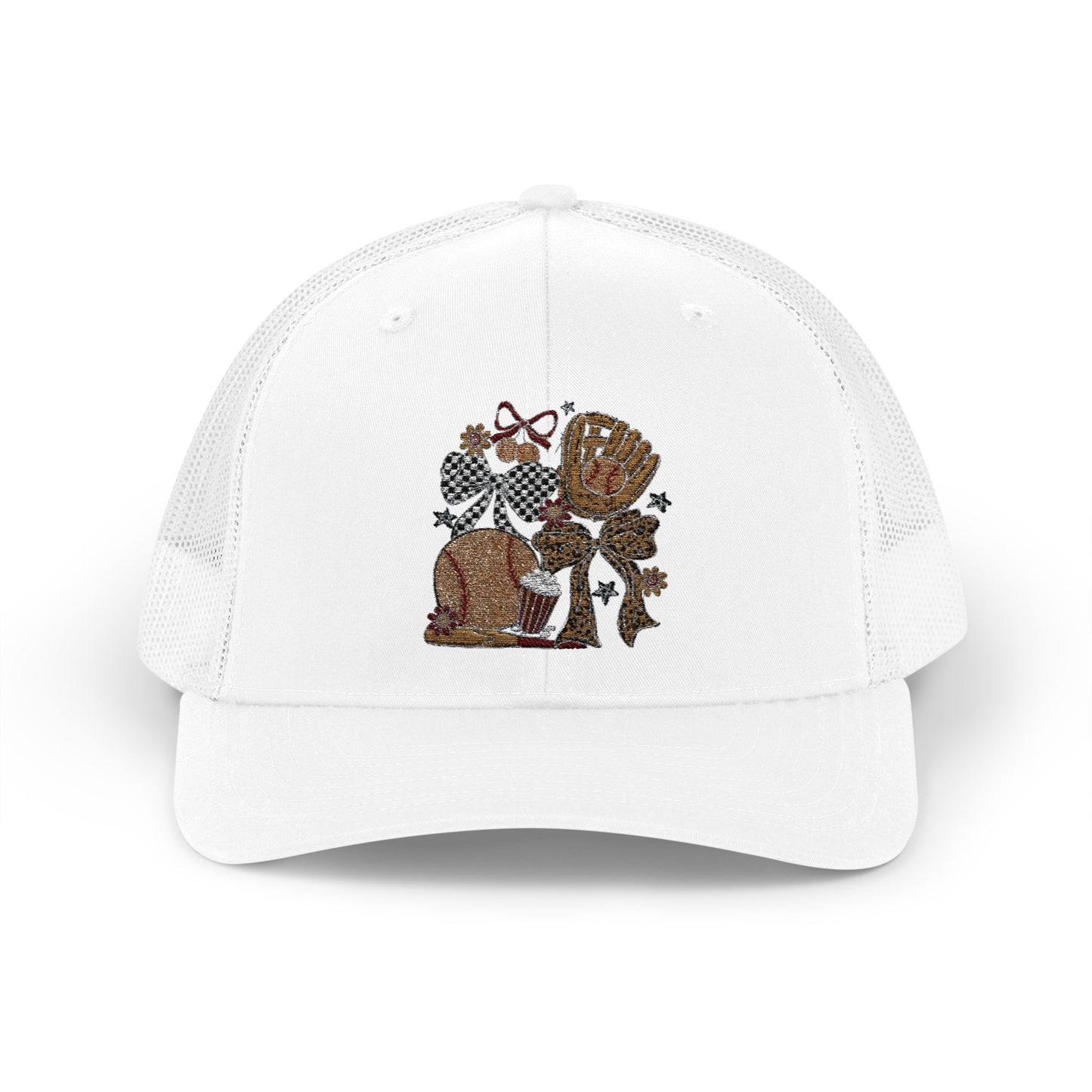 Leopard Print Softball Trucker Cap
