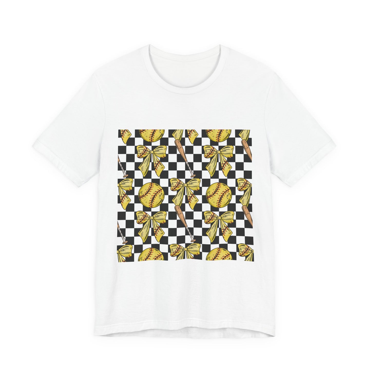 Checkered Softball Tee
