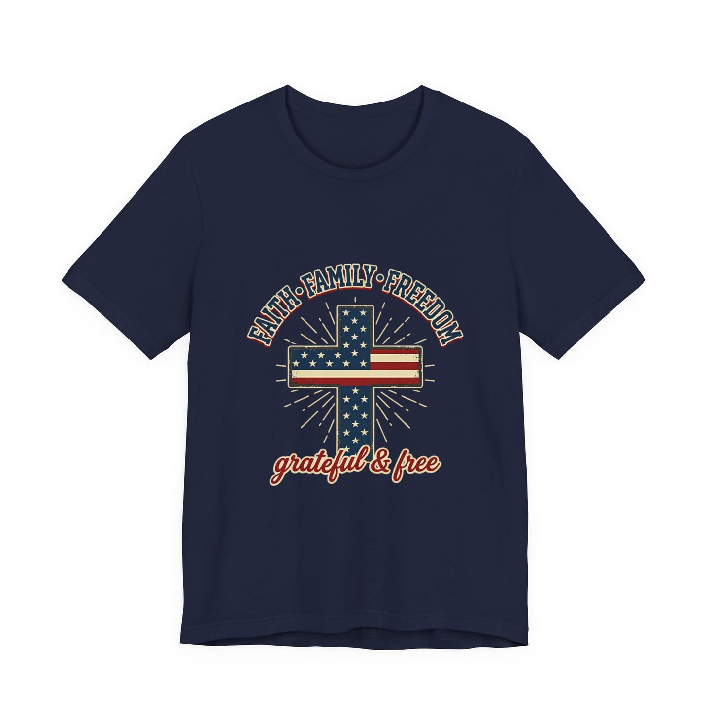 Faith Family Freedom Cross Tee