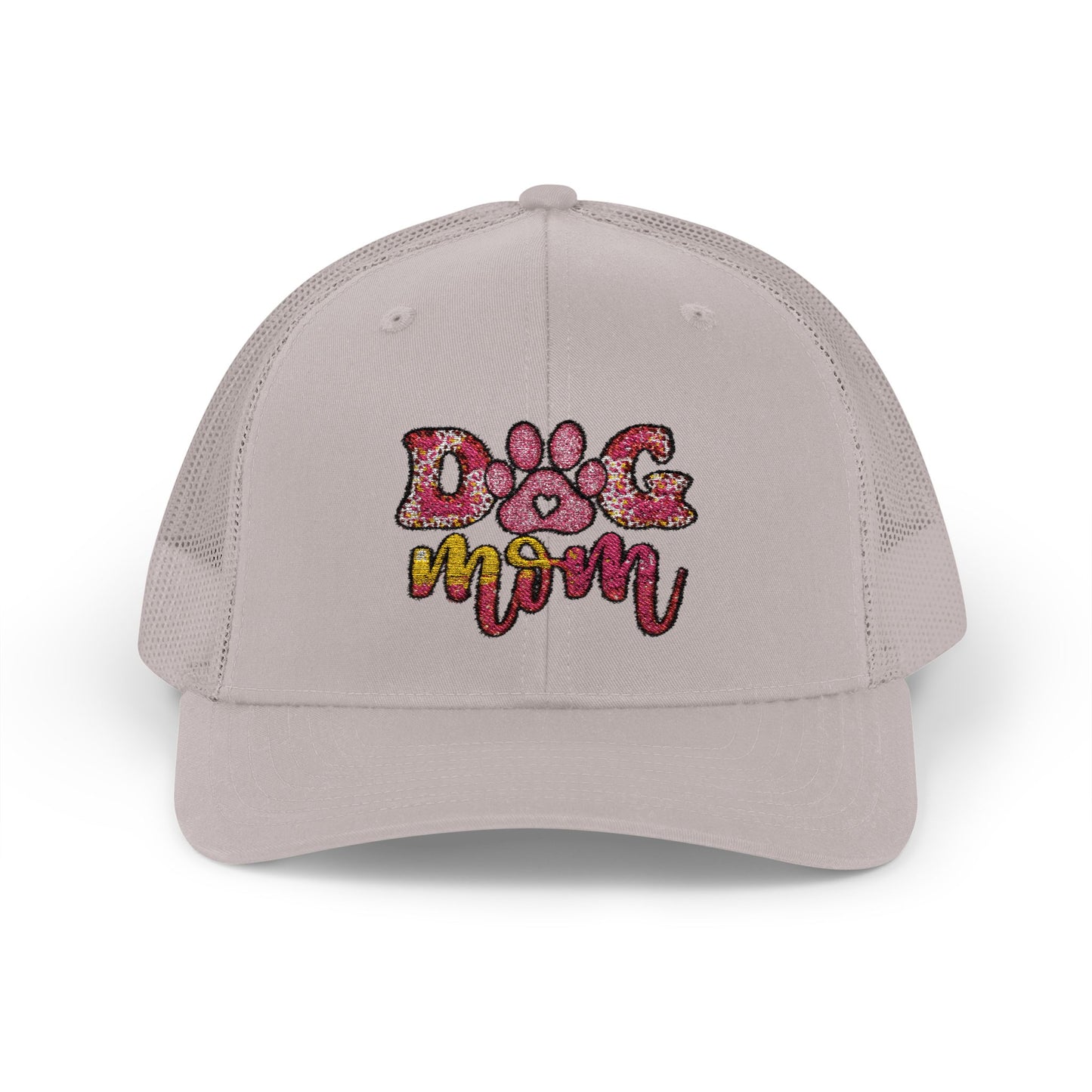 Dog Mom Glitter Paw Trucker Hat