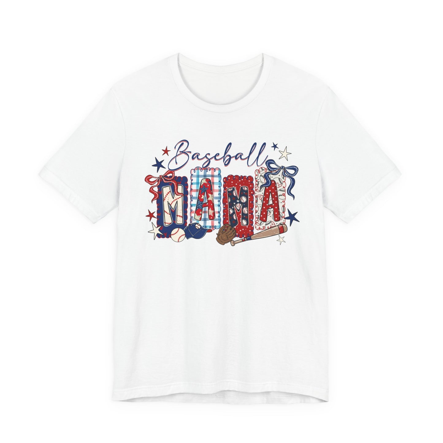 Patriotic Baseball Mama Tee