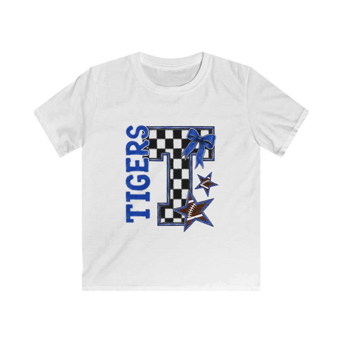 Youth Tigers Checkered ‘T' School Spirit Tee