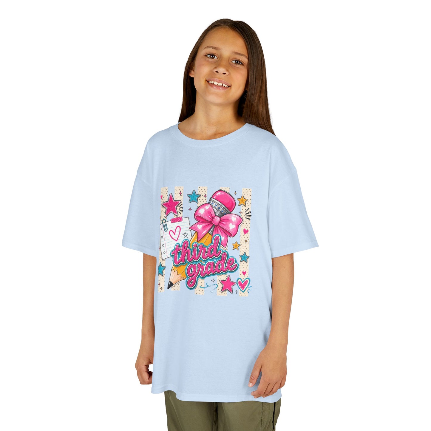 Third Grade Pink Bow Back-to-School Tee
