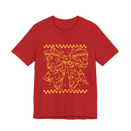 Red & Yellow Softball Tee