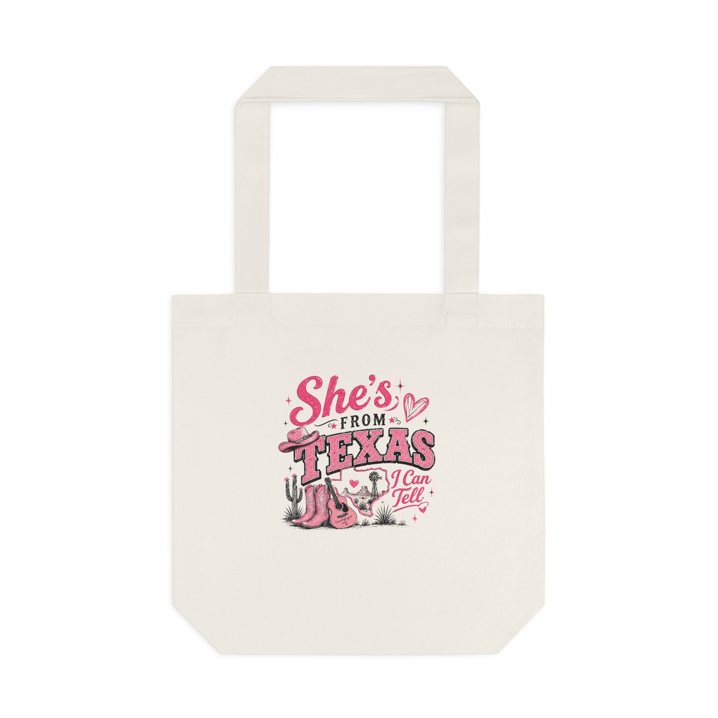 “She’s From Texas” Cotton Tote Bag