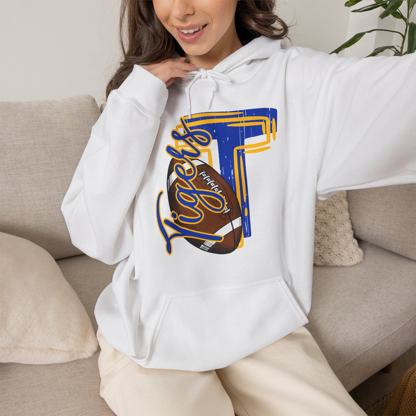 Tigers "T" Football Hoodie