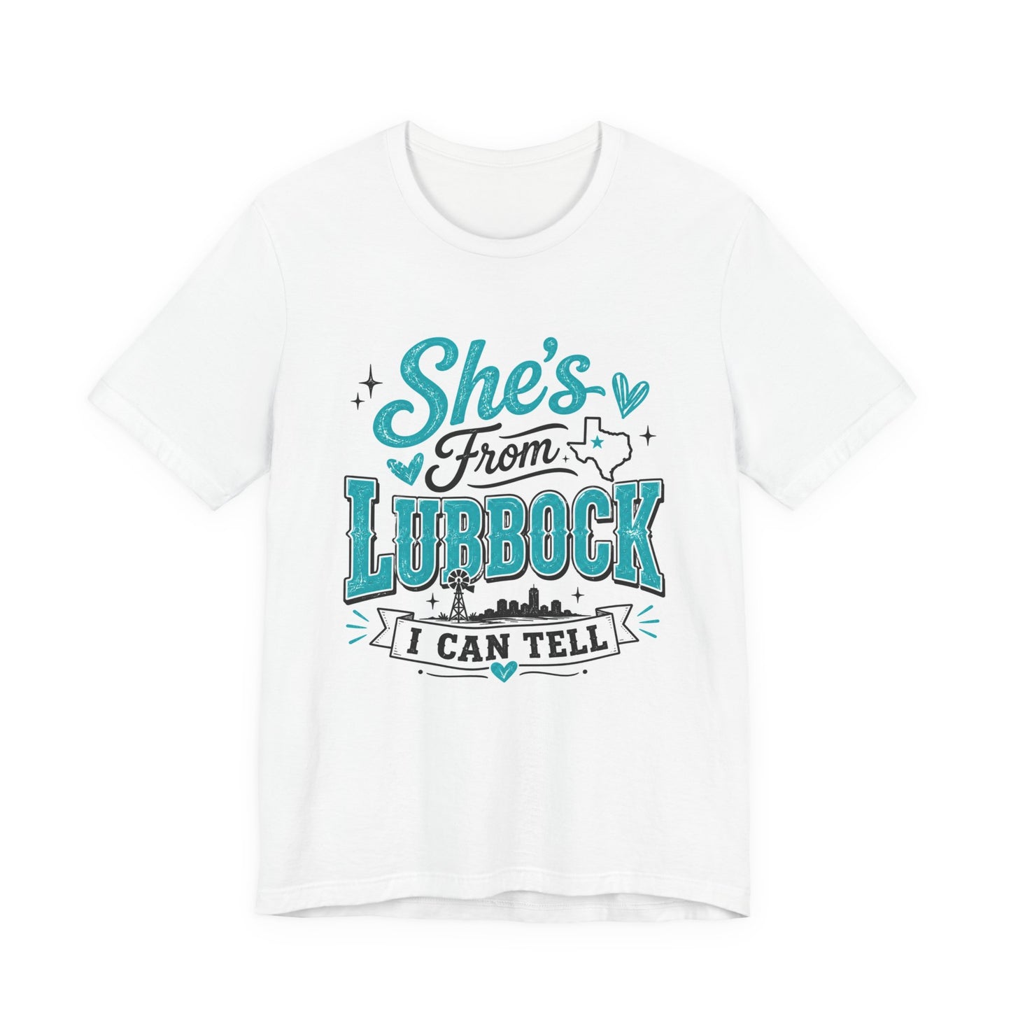 “She’s From Lubbock” Turquoise Tee
