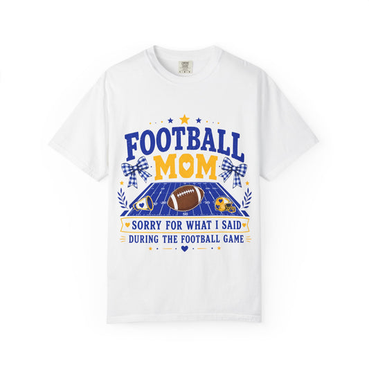 Blue/Gold Football Mom Tee