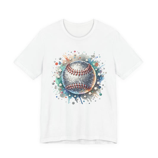 Watercolor Baseball Splash Tee