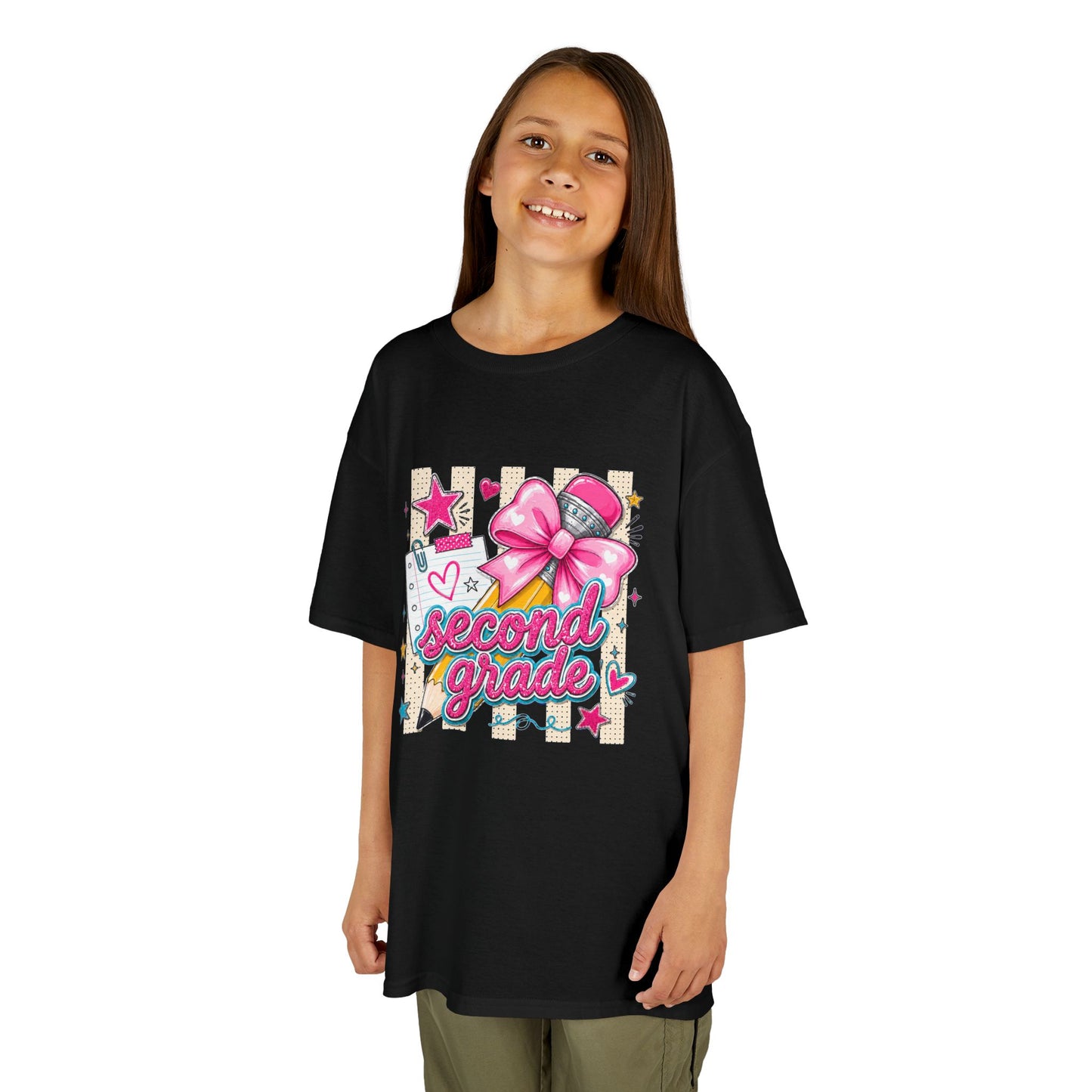 Second Grade Pink Bow Back-to-School Tee