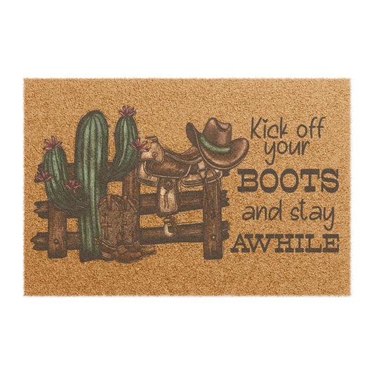 Western Boot Doormat