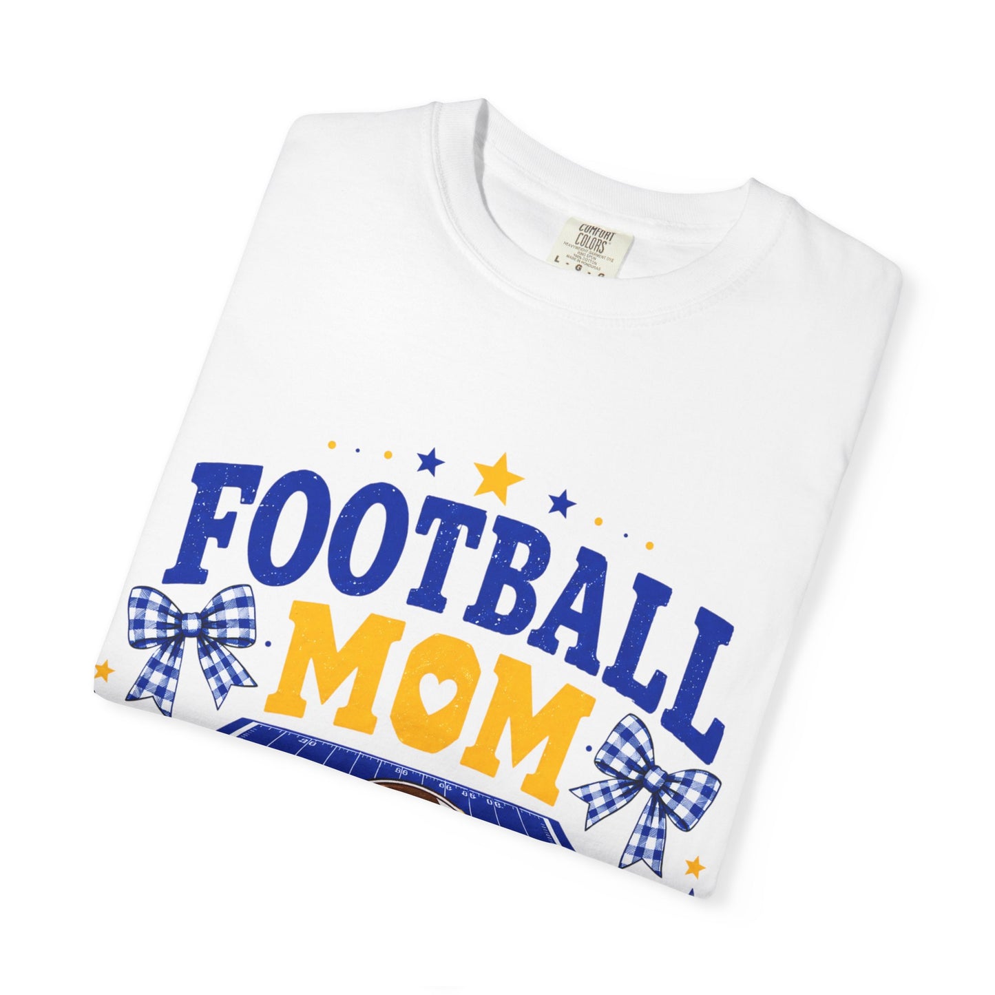 Blue/Gold Football Mom Tee
