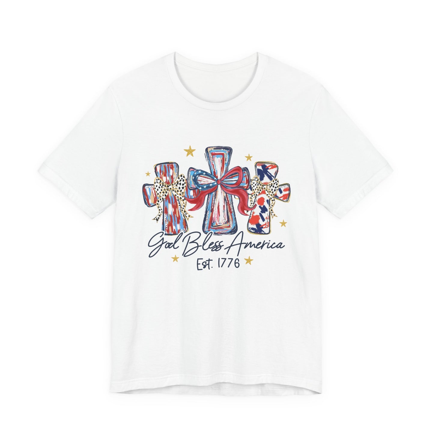 God Bless America Tee (Navy lettering)