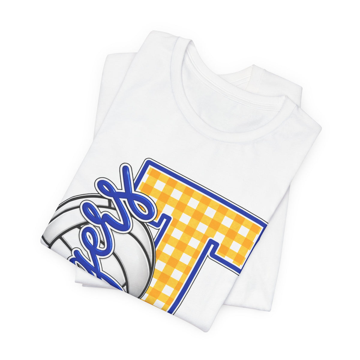 Tigers Volleyball Gingham Tee