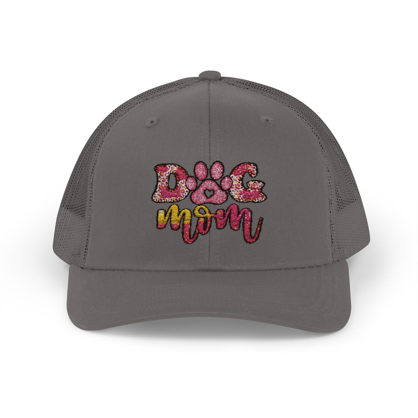 Dog Mom Glitter Paw Trucker Hat