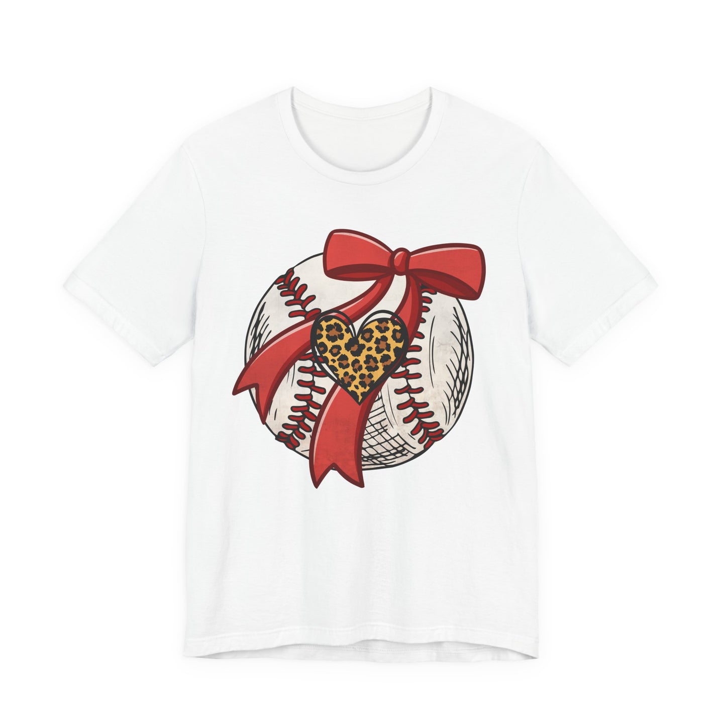 Leopard Heart Baseball Tee