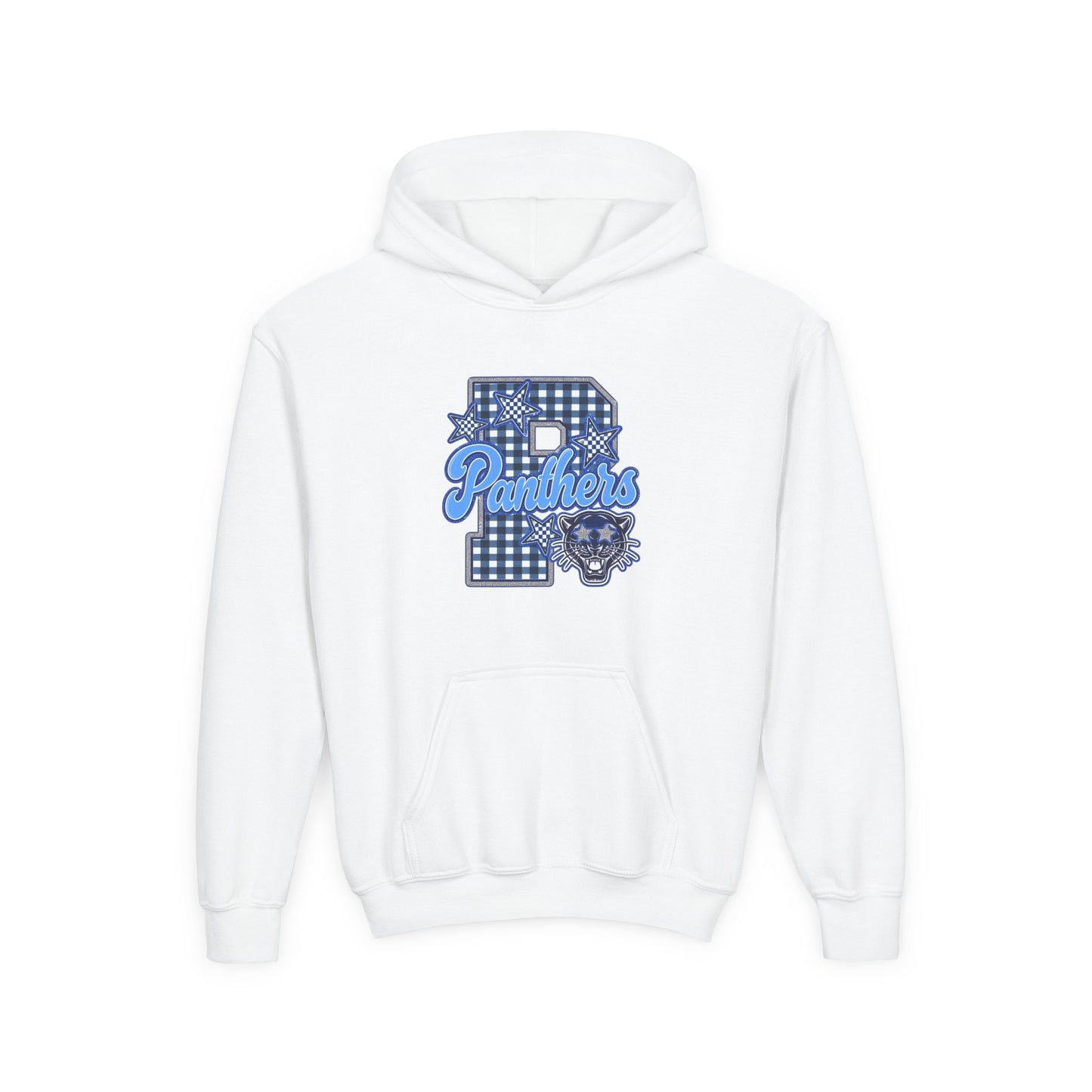 Youth Memorial Panthers Gingham Hoodie