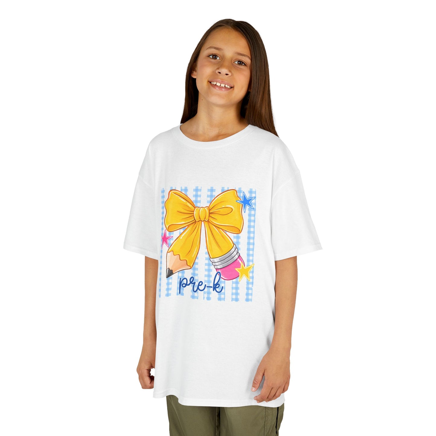 Pre K - Yellow Bow & Pencils Tee