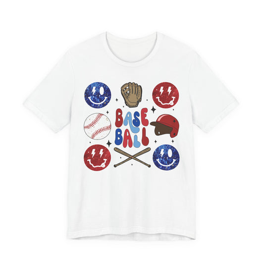 Smiley Face Baseball Tee