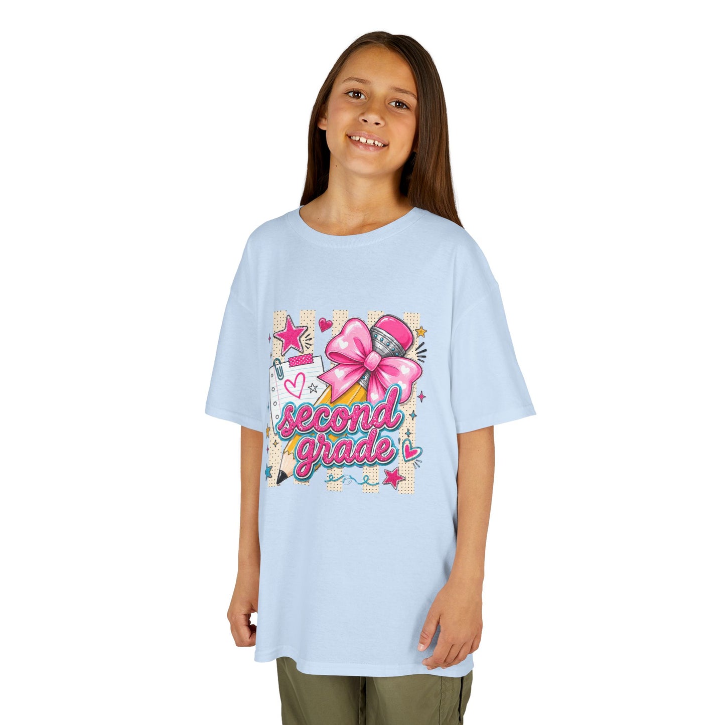 Second Grade Pink Bow Back-to-School Tee