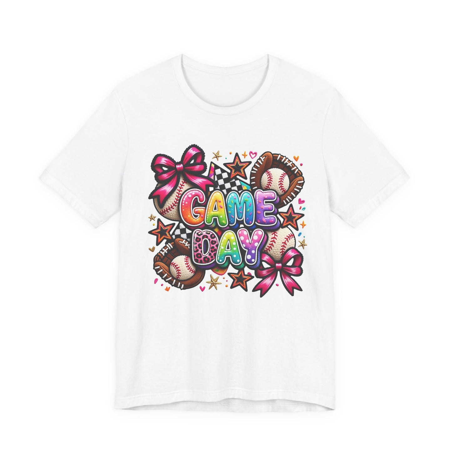 Game Day Bows & Baseballs Tee