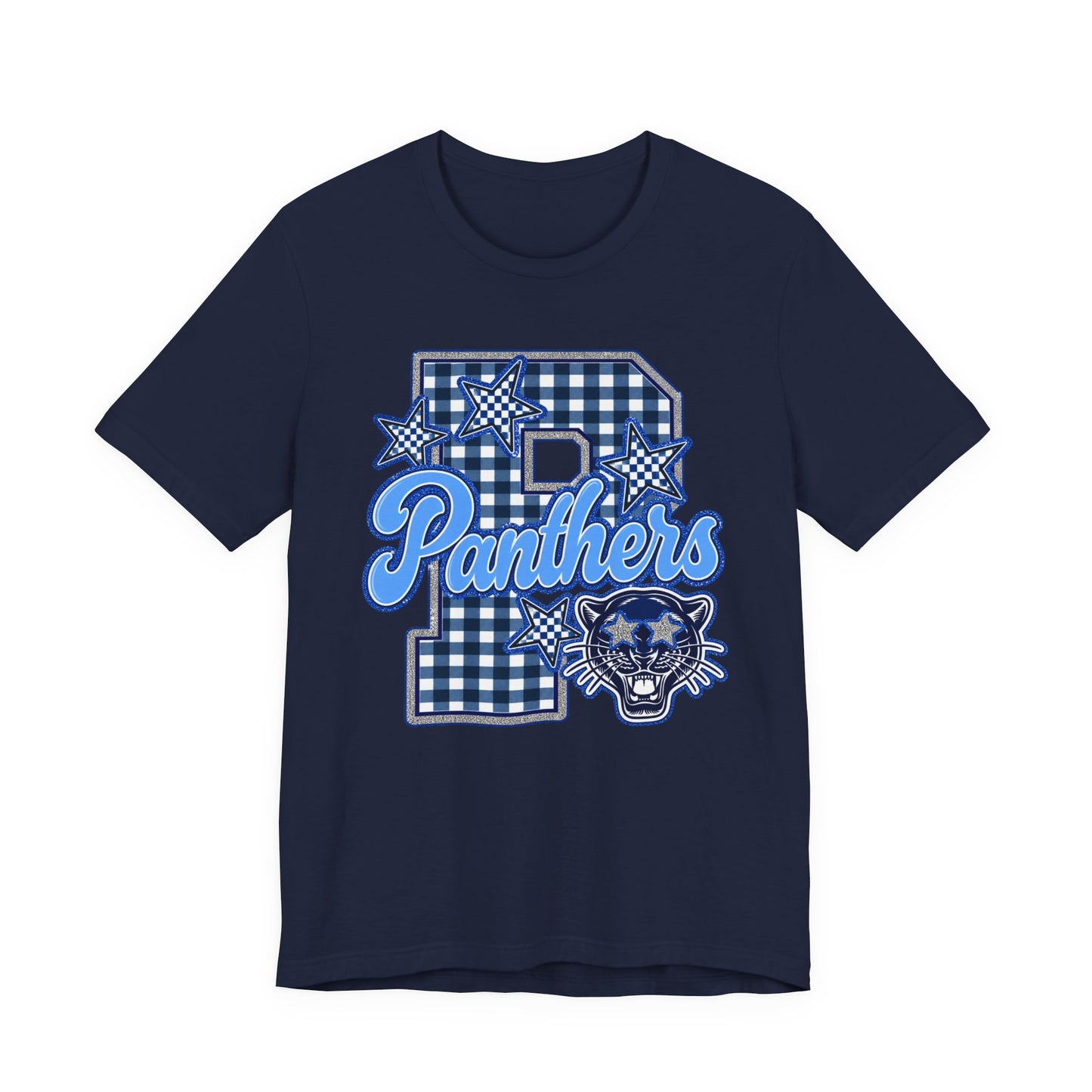 Memorial Panthers Gingham Tee