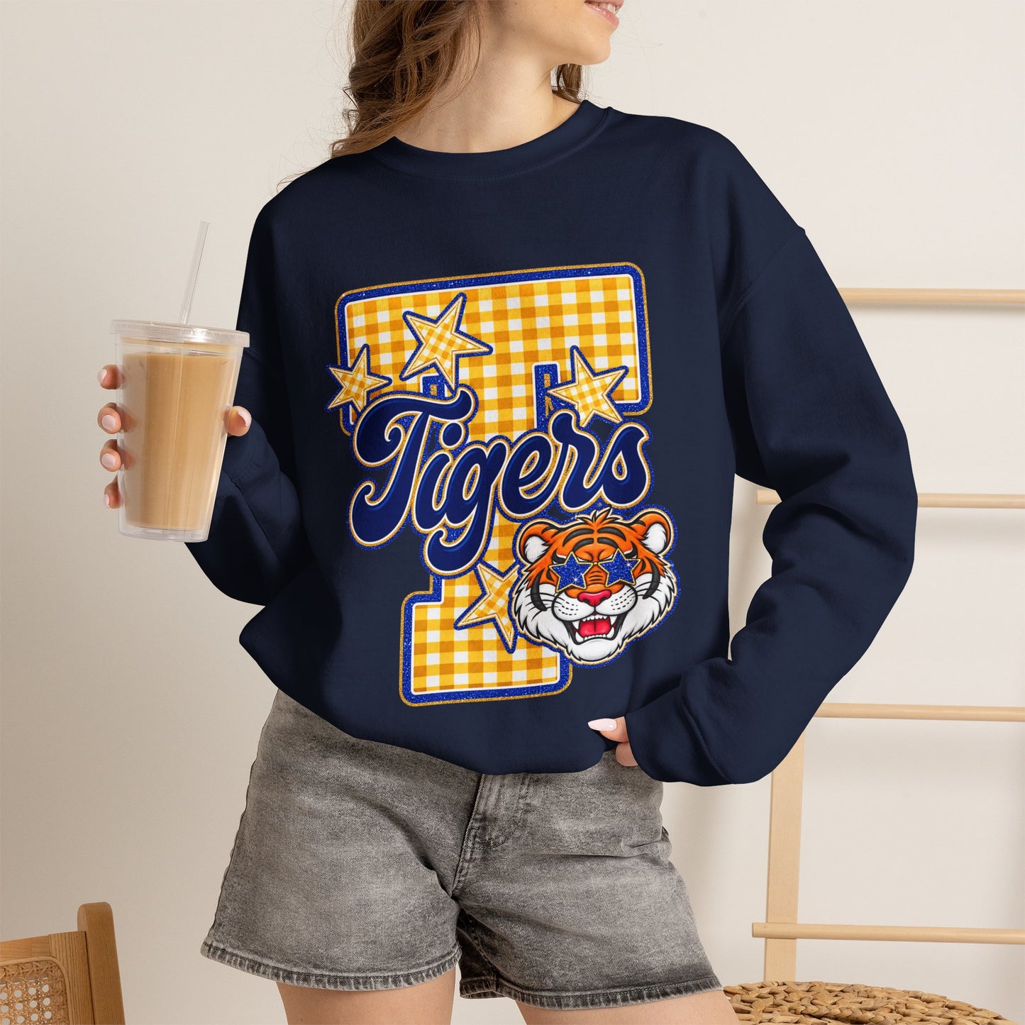 Frenship Tigers Gingham Sweatshirt