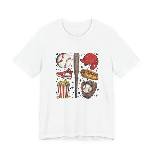Baseball Snack Icons Tee