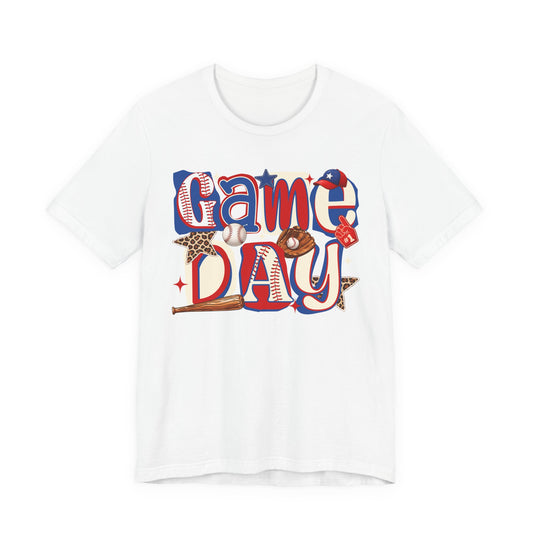 “Game Day” Red White Blue Tee