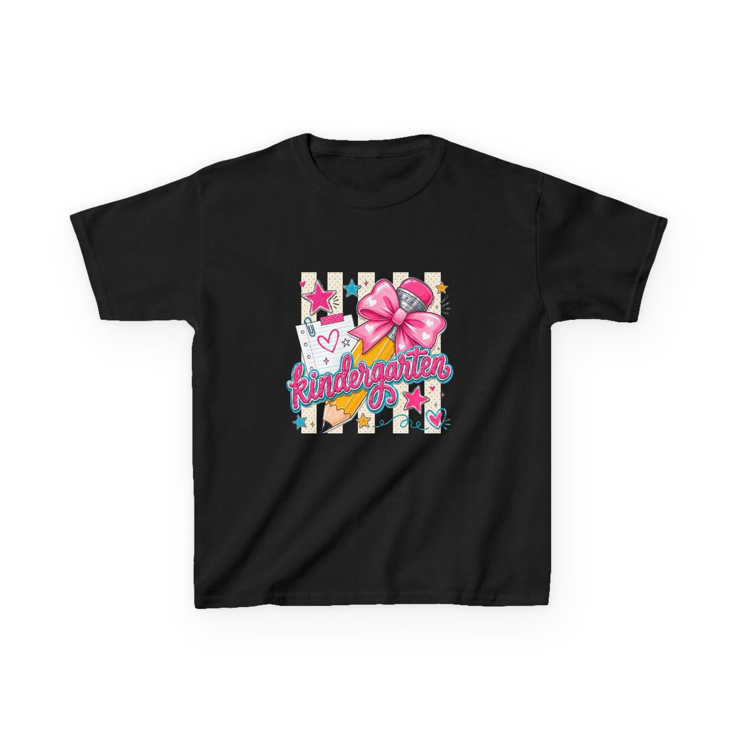 Kindergarten Pink Bow Back-to-School Tee