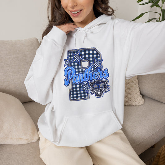 Memorial Panthers Gingham Hoodie