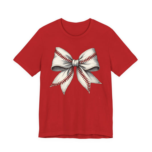Baseball Stitch Bow Tee