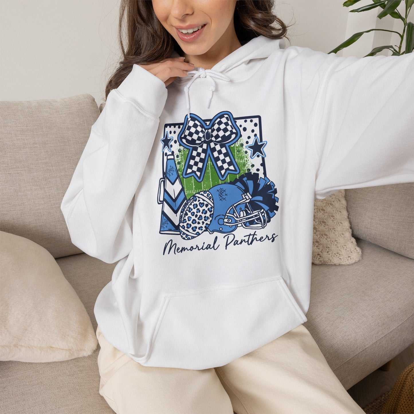 Memorial Panthers Cheer Football Hoodie