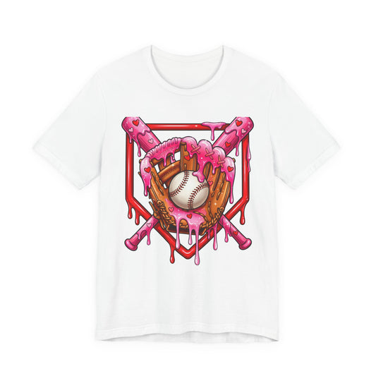Pink Drip Baseball Tee