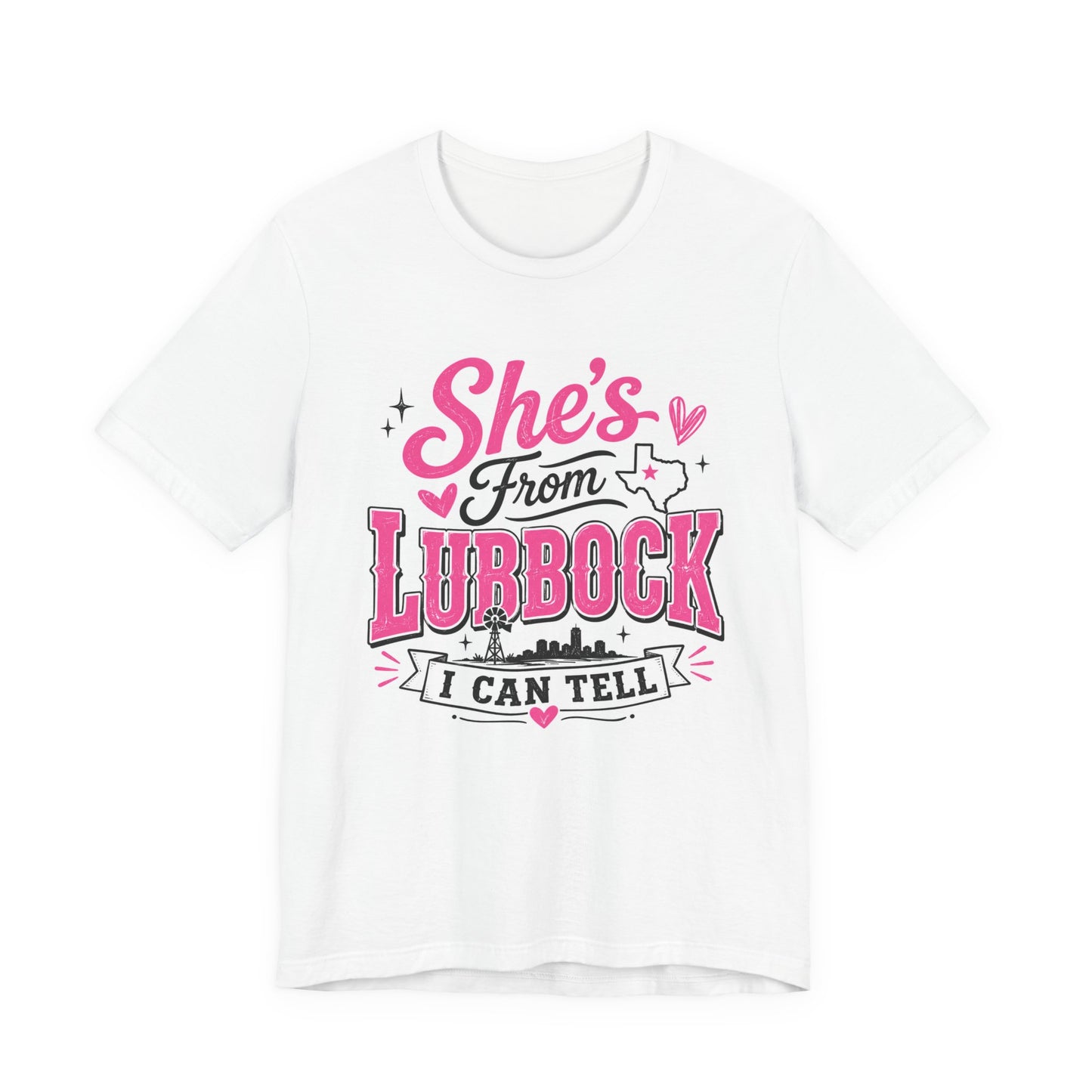 “She’s From Lubbock” Pink Tee