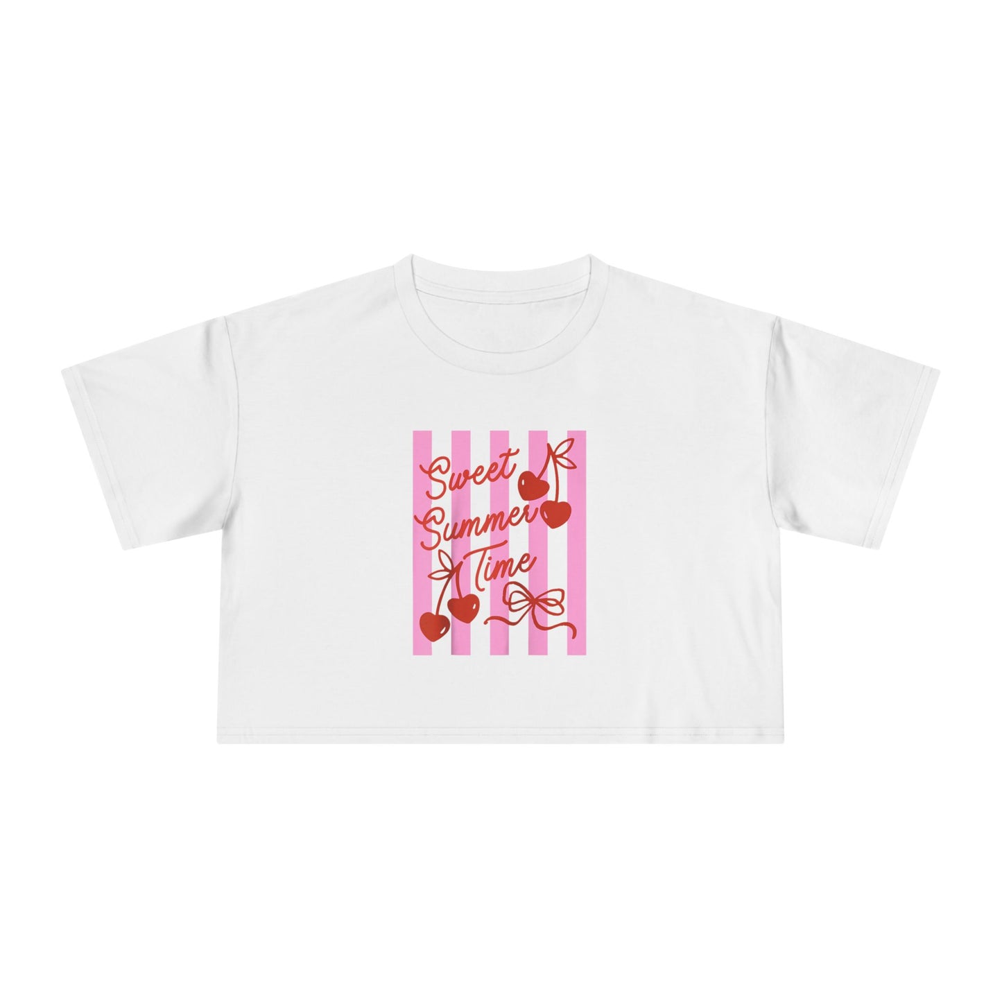 Sweet Summer Time Cherries Crop Tee