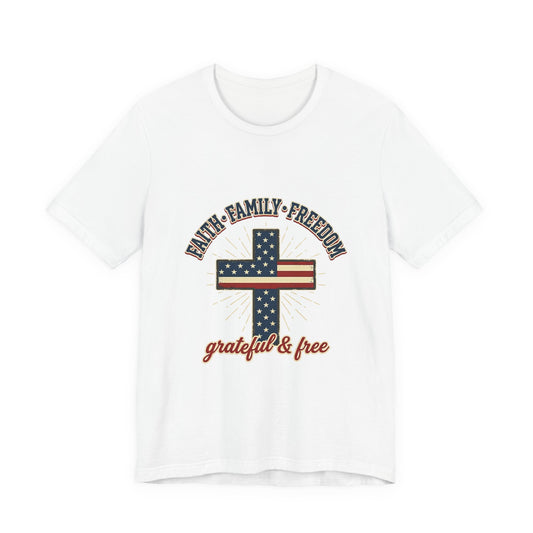 Faith Family Freedom Cross Tee