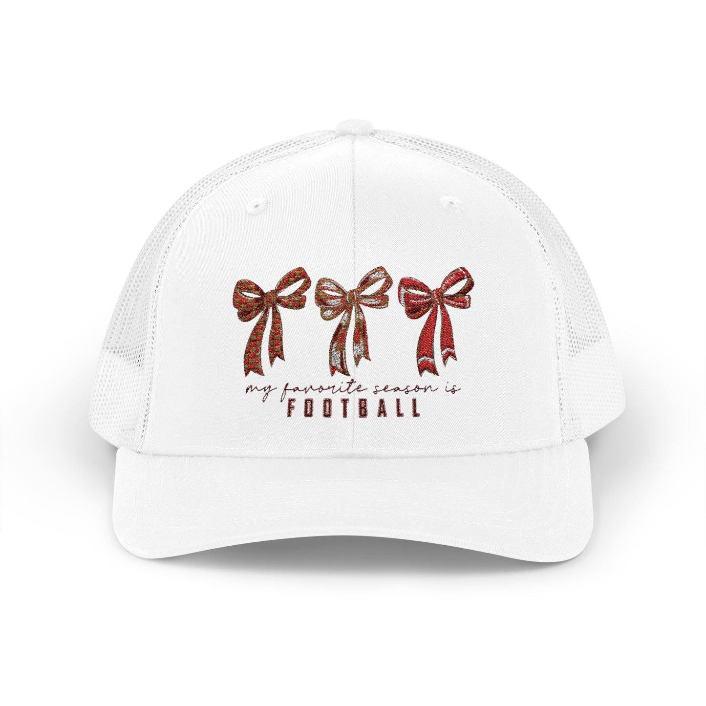 Football Mom Bow Trucker Cap