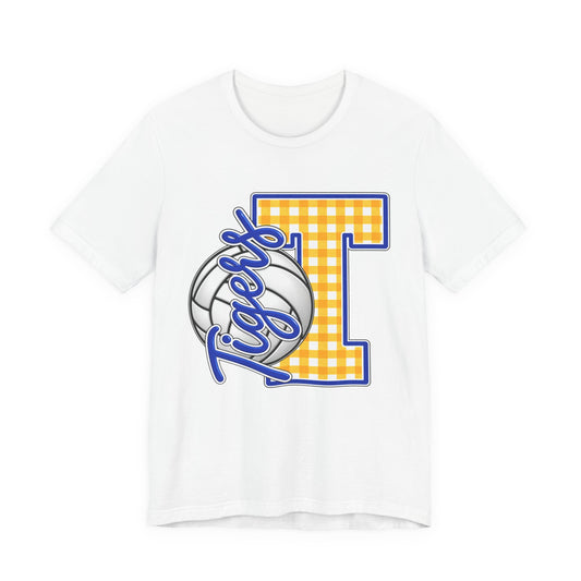 Tigers Volleyball Gingham Tee