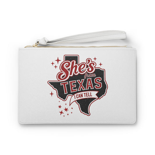 “She’s From Texas I Can Tell” Clutch Bag