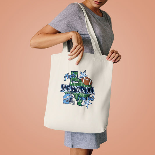 “She’s From Memorial” Cotton Tote Bag